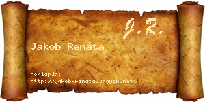 Jakob Renáta névjegykártya
